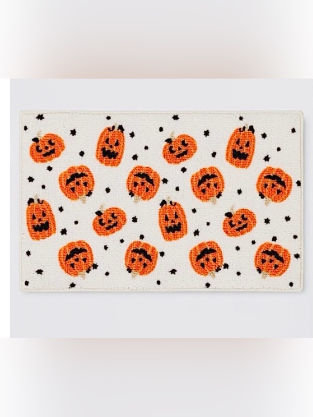 🆕- Threshold Halloween Pumpkins Rectangle Tufted Kitchen Rug. 34x20 - Picture 2 of 6